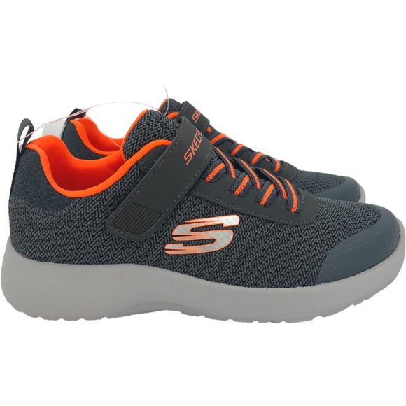 Skechers Boy's's Grey & Orange Running Shoes / Size 1 - Picture 3 of 6